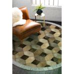 Dekoreko Kaymaz Taban Djt Salon Halısı Trend Saçaklı Yuvarlak Modern 1926 Kahve 1926K1-4