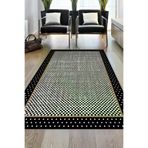 Dekoreko Kaymaz Taban Djt Salon Halısı Yıldız Deri Modern 604m Siyah 604MD2-7