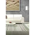 Dekoreko Kaymaz Taban Djt Salon Halısı Yıldız Deri Saçaklı Iskandinav F5086 Bej F5086D1-7
