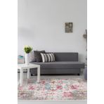 Dekoreko Kaymaz Taban Djt Salon Halısı Yıldız Deri Saçaklı Modern F5138 Renkli F5138D1-7