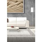 Dekoreko Kaymaz Taban Djt Salon Halısı Yıldız Deri Saçaklı Modern M5142 Bej M5142D1-7