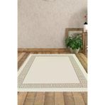 Dekoreko Kt493D2-7 Kaymaz Taban Djt Salon Halısı Yıldız Deri Modern Kt493 Krem