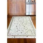 Dekoreko M12366D2-8 Kaymaz Taban Djt Mutfak Halısı Yıldız Deri Modern M12366 Krem