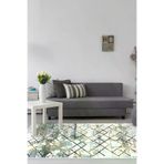 Dekoreko M5026P1-7 Kaymaz Taban Djt Salon Halısı Star Pamuk Saçaklı Modern M5026 Gri