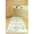 Dekoreko M5026P1-9 Kaymaz Taban Djt Banyo Halısı Star Pamuk Saçaklı Modern M5026 Gri