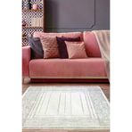 Dekoreko M5076D1-7 Kaymaz Taban Djt Salon Halısı Yıldız Deri Saçaklı Modern M5076 Yeşil
