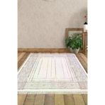 Dekoreko M5076K1-7 Kaymaz Taban Djt Salon Halısı Trend Saçaklı Modern M5076 Pembe