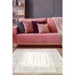 Dekoreko M5076P1-7 Kaymaz Taban Djt Salon Halısı Star Pamuk Saçaklı Modern M5076 Pembe