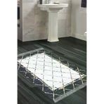 Dekoreko M5129K1-9 Kaymaz Taban Djt Banyo Halısı Trend Saçaklı Modern M5129 Siyah