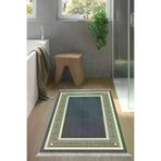 Dekoreko M5140K1-9 Kaymaz Taban Djt Banyo Halısı Trend Saçaklı Modern M5140 Siyah