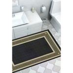 Dekoreko M5140K2-9 Kaymaz Taban Djt Banyo Halısı Trend Modern M5140 Siyah