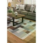 Dekoreko Mu113K1-7 Kaymaz Taban Djt Salon Halısı Trend Saçaklı Modern Mu113 Kahve
