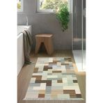 Dekoreko Mu113K1-9 Kaymaz Taban Djt Banyo Halısı Trend Saçaklı Modern Mu113 Kahve