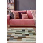 Dekoreko Mu113P1-7 Kaymaz Taban Djt Salon Halısı Star Pamuk Saçaklı Modern Mu113 Kahve