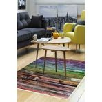 Dekoreko Mu136D2-7 Kaymaz Taban Djt Salon Halısı Yıldız Deri Modern Mu136 Renkli