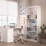 Dekorex Clm110-Beyaz Kapaklı Kesonlu Çalışma Masası - 120 cm