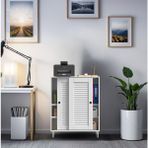 Dekorex DSD204-C-BEYAZ 4 Kapaklı Camlı Dosya Dolabı