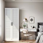 Dekorex Mnt 220 İki Kapaklı Gardırop Beyaz