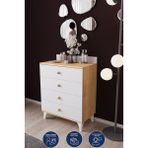 Dekorfim DF11101SFB 4 Çekmeceli Şifonyer – Geniş Depolama Alanlı, Modern Çekmeceli Dolap, Yatak & Genç Odası Beyaz - Safir