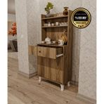 Dekorfim DF14102BR MDF Kahve Köşesi Çok Amaçlı Dolap Mutfak Dolabı - Ahşap