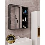 DEKORFİM DF16102BD Tek Kapaklı Aynalı Banyo Dolabı Çok Amaçlı Banyo Dolabı - Siyah