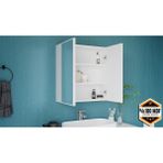 Dekorfim DF16103B 2 Kapaklı Aynalı Banyo Dolabı Çok Amaçlı Banyo Dolabı - Beyaz