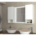 Dekorister Antuan Beyaz Aynalı Banyo Üst Dolabı