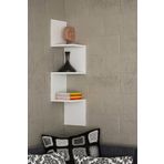 Dekorister Corner Beyaz Duvar Rafı