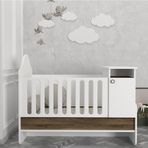 Dekorister Lora Baby Beyaz Ceviz Büyüyen Beşik