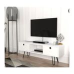 Dekorister Moda Beyaz Metal Ayaklı Tv Ünitesi