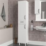 Dekorister Selin Beyaz 2 Kapak 1 Çekmeceli Banyo Boy Dolabı