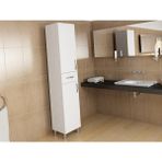 Dekorister Selin Beyaz Banyo Boy Dolabı - 2 Kapaklı 1 Çekmeceli Çok Amaçlı Kiler ve Deterjan Dolabı