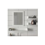 Dekorister Simon Beyaz Banyo Üst Dolabı Aynalı Etajer