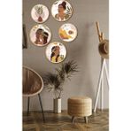Dekorize Mdf 5 Parça Çerçeve Görünümlü Tablo Set 5005 - 23 - Ahşap Bej - Siyah