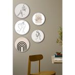 Dekorize Mdf 5 Parça Çerçeve Görünümlü Tablo Set 5005 - 23 - Ahşap