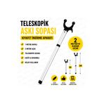 DekorLife Teleskopik Kıyafet Alma Sopası Askılık İndirme Aparatı Gardırop Düzenleme Yardımcısı 2 Metre
