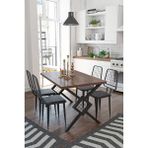 Dekormilayemek Masası Takımı 4 Metal Sandalyeli Ceviz
