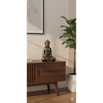 Dekoromi Dekoratif El Boyaması Buda Heykeli (22x15cm) Ev ve Ofis Dekorasyon Obje Biblo