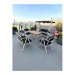 Dekoroom's Vera 2-1-1-Masa-Salıncak Bahçe Balkon Mobilyası , Oturma Grubu , Çay Seti