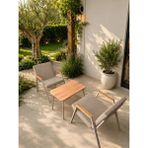 Dekoroom's VİENTO 1-1 BAHÇE BALKON MOBİLYASI,SEHPALI,CAPİ İSKELET,KUMAŞ RENGİ 04 CAPPUCCİNO EKOSELİ - Bordo