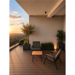 Dekoroom's Viento 1-1 Bahçe Balkon Mobilyası,sehpalı,kumaş Rengi 01 Antrasit