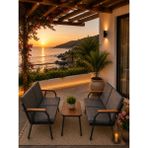 Dekoroom's VİENTO 2-2 BAHÇE BALKON MOBİLYASI,SEHPALI, - Bordo