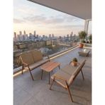 Dekoroom's Viento 2-2 Bahçe Balkon Mobilyası,sehpalı,kahve Iskelet Kumaş Rengi 03 Cappuccino