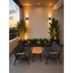 Dekoroom's VİENTO 2-2 BAHÇE BALKON MOBİLYASI,SEHPALI,KUMAŞ RENGİ 02 ANTRASİT EKOSELİ - Bej - Krem