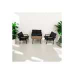 Dekoroom's Zen 2 1 1 Pofuduk Balkon Takımı, Bahçe Mobilyası, Çay Seti, Kafe, Koltuk Takımı