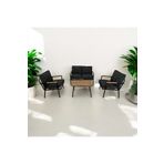 Dekoroom's Zen 2 1 1 Pofuduk Balkon Takimi, Bahce Mobilyasi, Cay Seti, Kafe Oturma Grubu, Teras Koltuk Takimi