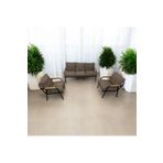 Dekoroom's Zen 3 1 1 Pofuduk Balkon Takimi, Bahce Mobilyasi, Cay Seti, Kafe Oturma Grubu, Teras Koltuk Takimi
