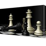 DekorSevgisi - Düşen Satranç Taşı Canvas Tablo - 90x60