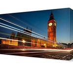 DekorSevgisi - Londra Işıklı Cadde Tablo - 75x50