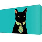 DekorSevgisi - Pop Art Kedi Canvas Tablo - 60x40